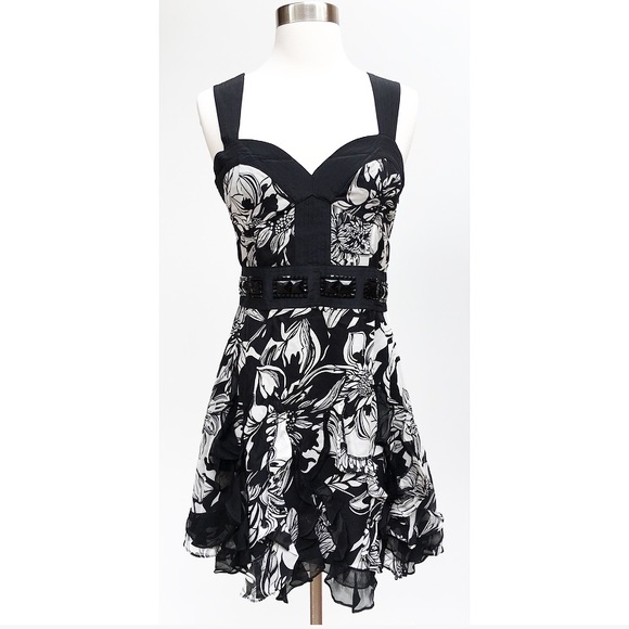 karen millen ruffled floral dress